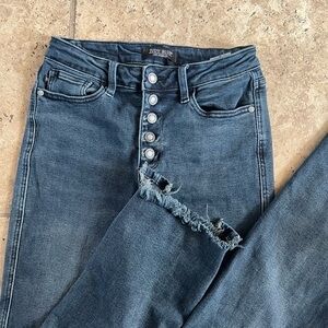 Judy Blue High Rise Blue Denim Jeans with Distressed Look